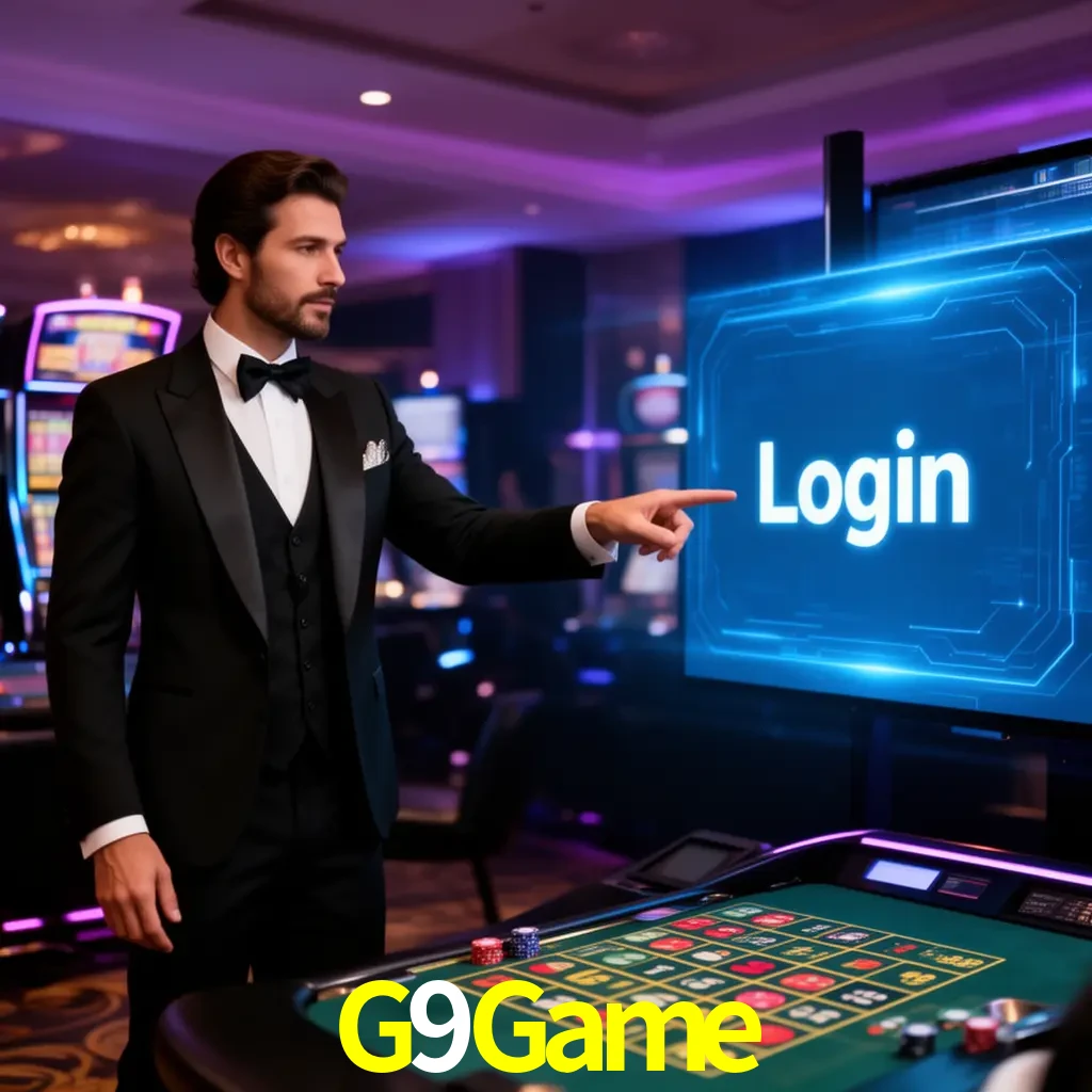 G9Game Login - OTP, cuenta y soporte Pantalla G9Game Login con OTP, contraseña, cuenta segura y soporte móvil